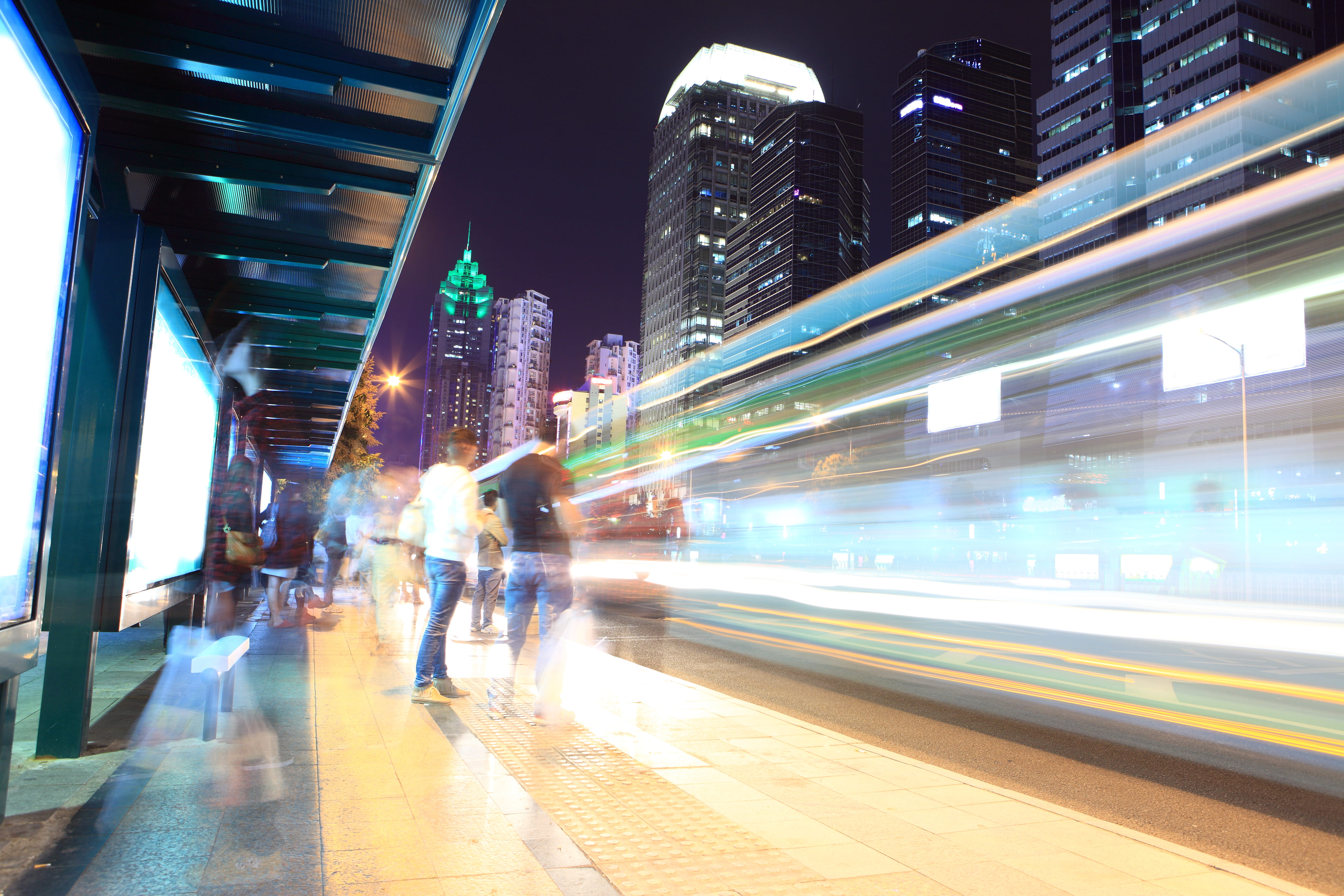 Moving tram